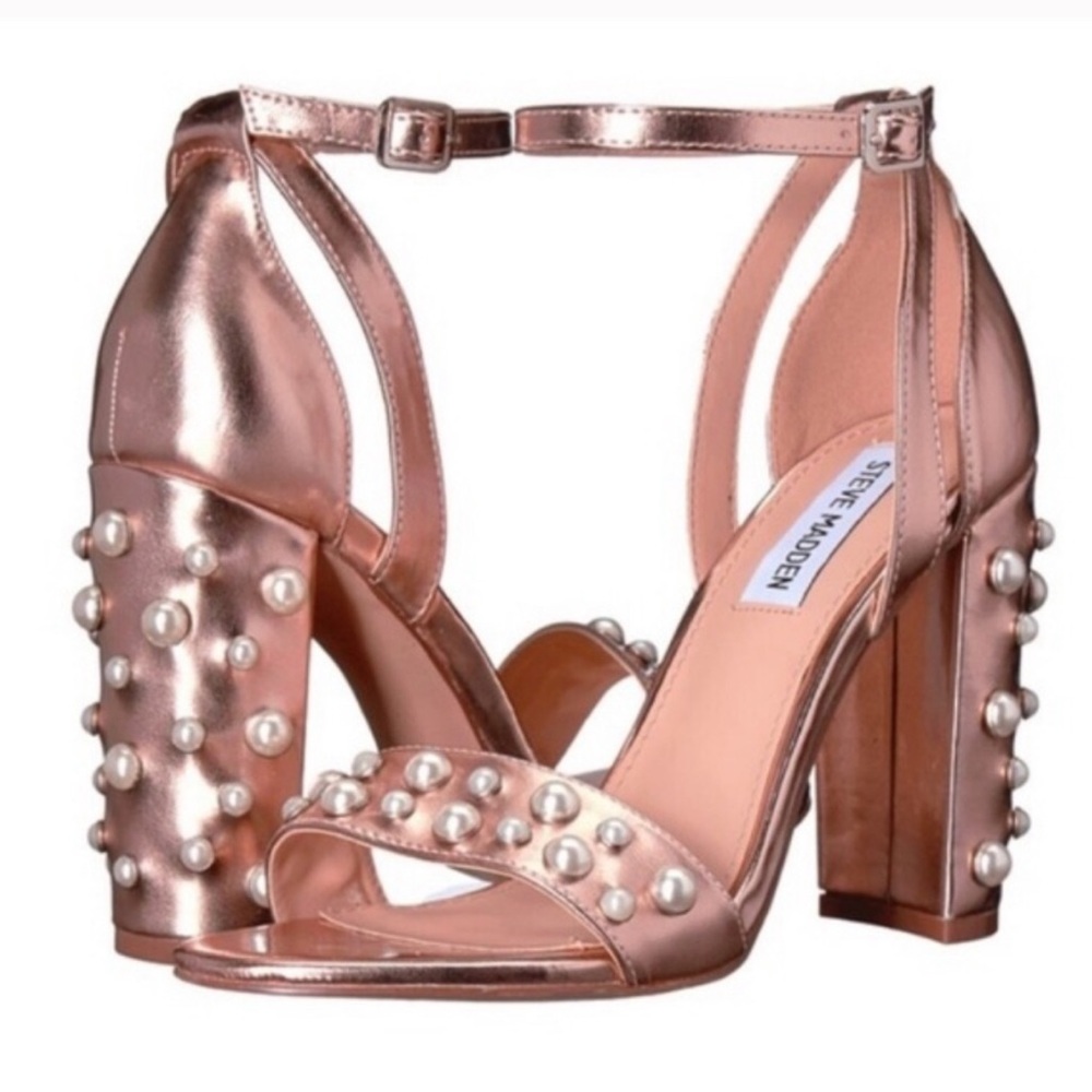 Steve Madden pearl rose gold heels  *make offers*
